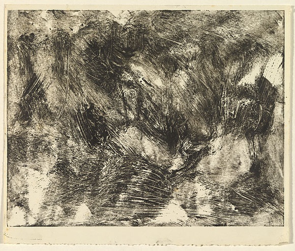 Artist: b'Halpern, Stacha.' | Title: b'not titled [Abstraction]' | Date: (1956-58) | Technique: b'lithograph, printed in black ink, from one stone [or plate]'