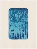 Artist: b'Javanalikikorn, Kade.' | Title: b'Not titled [overlaid plate patterns in blue tones].' | Date: 2007 | Technique: b'etching, open-bite and aquatint, printed using viscosity method in colour, from one plate; 1 intaglio colour, 2 roll colours'