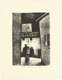 Artist: b'Counihan, Noel.' | Title: b'Winter meeting.' | Date: 1981 | Technique: b'lithograph, printed in black ink, from one zinc plate'