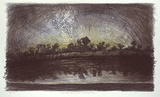 Artist: Trenfield, Wells. | Title: The Milky Way on the Murray River | Date: 1982, June | Technique: lithograph, printed in colour from multiple stones