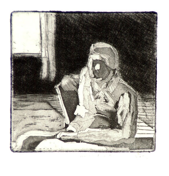 Artist: b'Kelly, William.' | Title: b'Near figure' | Technique: b'etching and aquatint, printed in black ink, from one plate' | Copyright: b'\xc2\xa9 William Kelly'