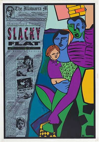 Title: b'Slacky flat' | Date: 1989 | Technique: b'screenprint, printed in colour, from eight stencils'