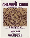 Artist: b'MACKINOLTY, Chips' | Title: b'The Chamber Choir of Sydney University' | Date: 1976 | Technique: b'screenprint, printed in colour, from two stencils'