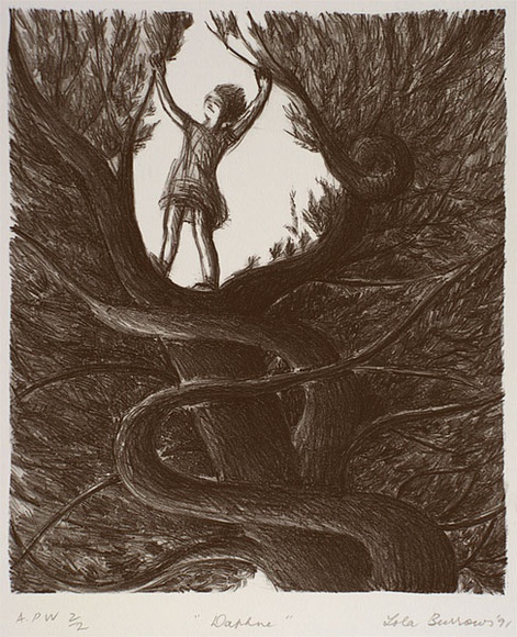 Artist: Burrows, Lola. | Title: Daphne | Date: 1991 | Technique: lithograph, printed in black ink, from one stone