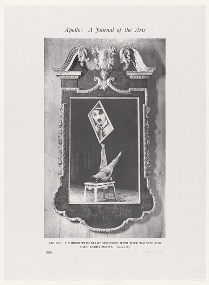 Artist: b'STANNAGE, Miriam' | Title: b'A mirror with frame veneered' | Date: 1976 | Technique: b'offset-lithograph' | Copyright: b'\xc2\xa9 Miriam Stannage'