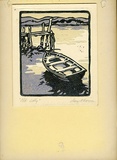 Artist: b'HARVEY, Mary' | Title: b'Old Jetty.' | Date: 1946 | Technique: b'linocut, printed in colour, from mutliple blocks'