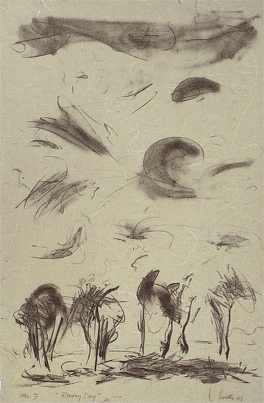Artist: b'Trenfield, Wells.' | Title: b'Breezy day' | Date: 1983 | Technique: b'lithograph, printed in black ink, from one stone'
