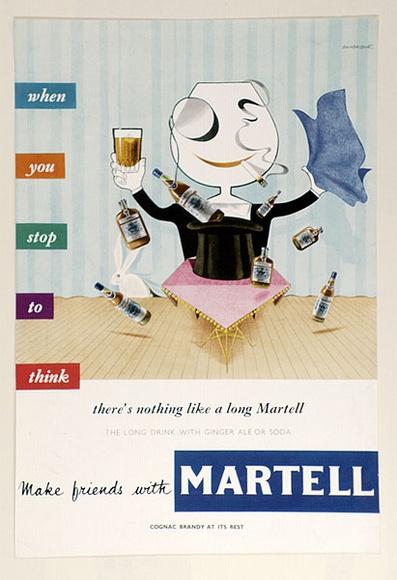 Artist: b'Bainbridge, John.' | Title: b'Make friends with Martell.' | Date: (1958) | Technique: b'photo-lithograph'