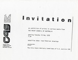 Artist: b'PRINT COUNCIL OF AUSTRALIA' | Title: b'Invitation | An exhibition of prints in various media from The Print Council of Australia. Adelaide: Contemporary Art Society Gallery, 15 May 1979 - ?' | Date: 1979