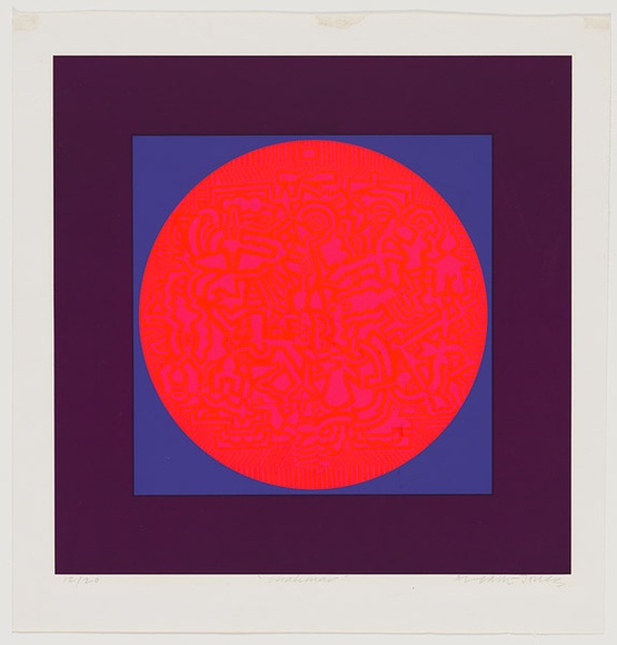 Artist: b'LEACH-JONES, Alun' | Title: b'Sharlimar' | Date: 1967 | Technique: b'screenprint, printed in colour, from multiple stencils' | Copyright: b'Courtesy of the artist'