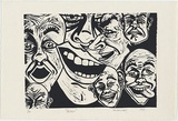 Artist: Thompson, Peter. | Title: Petter | Date: 1995 | Technique: linocut printed  in black ink, from one block