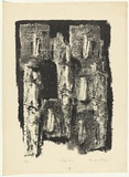 Artist: b'KING, Grahame' | Title: b'Cliff face' | Date: 1967 | Technique: b'lithograph, printed in black ink, from one stone [or plate]'