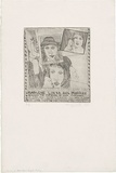 Artist: WALKER, Murray | Title: Cameos of beautiful people today. | Date: 1973 | Technique: etching, printed in black ink, from one plate