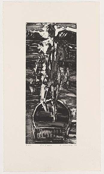 Artist: Macleod, Euan. | Title: Fig/boat | Date: 2006 | Technique: etching, open-bite and aquatint, printed in black ink, from one plate