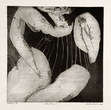 Artist: b'BALDESSIN, George' | Title: b'Bather.' | Date: 1964 | Technique: b'etching and aquatint, printed in black ink, from one plate'
