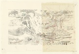 Artist: b'Wolseley, John.' | Title: b'The dune remains the same, only the margin changes' | Date: 1992-93 | Technique: b'lithograph, printed in colour, from multiple plates; overlaid on two sheets of paper' | Copyright: b'\xc2\xa9 John Wolseley. Licensed by VISCOPY, Australia'