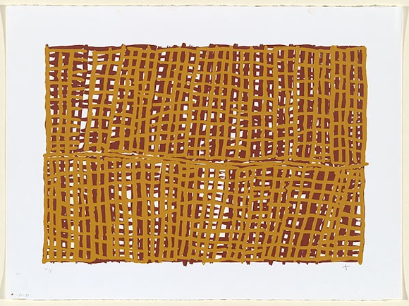 Artist: RED HAND PRINT | Title: Basket weave motif | Date: 1998, 23 July | Technique: screenprint, printed in colour, from two stencils