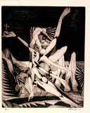 Artist: b'SHOMALY, Alberr' | Title: b'(Group of nude figures)' | Date: 1968 | Technique: b'engraving, printed in black ink, from one copper plate'