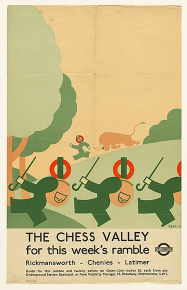 Artist: b'Beck, Richard.' | Title: bThe chess valley for this week's ramble. | Date: 1933 | Technique: b'lithograph, printed in colour, from multiple plates'