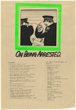 Artist: Lane, Leonie. | Title: On being arrested ... (one poster in a 4 poster series) | Date: 1978 | Technique: screenprint, printed in colour, from two stencils | Copyright: © Leonie Lane