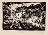 Artist: O'Connor, Vic. | Title: The park | Date: 1949 | Technique: linocut, printed in black ink, from one block | Copyright: Reproduced with permission of the artist.