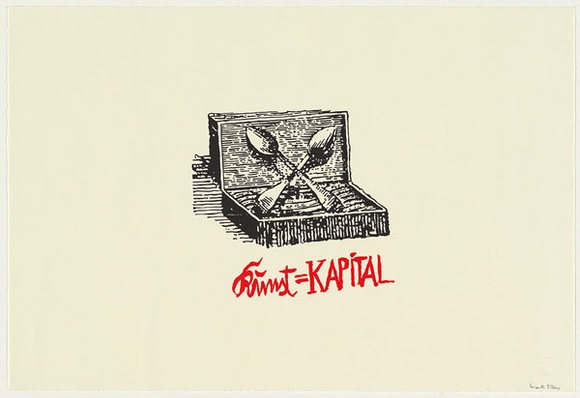 Artist: Tillers, Imants. | Title: Kunst = Kapital | Technique: screenprint, printed in colour, from multiple screens | Copyright: Courtesy of the artist