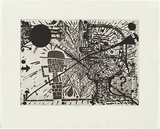 Artist: b'SANSOM, Gareth' | Title: b'Swinging the maestrom' | Date: 1994 | Technique: b'etching, printed in black ink, from  one plate'