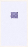 Title: not titled [purple stamp of four squares composed of angular paralell lines] | Date: 2007 | Technique: hand-stamped postcard