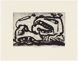 Artist: Harris, Jeffrey. | Title: Dingdong | Date: 2000 | Technique: liftground etching and aquatint, printed in black ink, from one plate