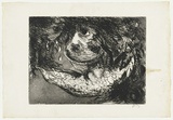 Artist: b'BOYD, Arthur' | Title: b'Head in a cup with crying head.' | Date: 1962-63 | Technique: b'etching, printed in black ink, from one plate' | Copyright: b'Reproduced with permission of Bundanon Trust'