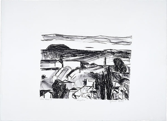 Artist: b'Boag, Yvonne.' | Title: b'Whyalla' | Date: c.1982 | Technique: b'lithograph, printed in black ink, from one stone [or plate]' | Copyright: b'\xc2\xa9 Yvonne Boag'