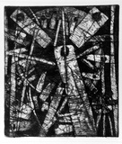 Artist: b'Kemp, Roger.' | Title: b'Movement four' | Date: c.1973 | Technique: b'etching, printed in black ink, from one magnesium plate'
