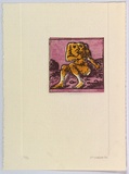 Artist: b'SMART, Patrica' | Title: b'not titled [figure with face on body]' | Date: 1994 - 1995 | Technique: b'unique state prints of intaglio, printed in colour, from multiple plates'