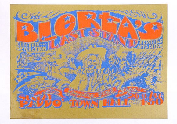 Artist: b'Fane, Mike.' | Title: b'Blertas Last Stand' | Date: 1973 | Technique: b'screenprint, printed in colour, from multiple stencils'