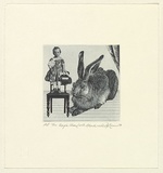 Artist: EWINS, Rod | Title: The Magic Show (with Alberts rabbit). | Date: 1984, April | Technique: photo-etching and aquatint, printed in black ink, from one plate