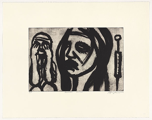 Artist: Harris, Jeffrey. | Title: Sadder | Date: 1999 | Technique: sugar-lift etching, printed in black ink, from one plate