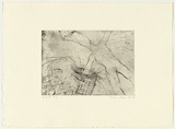 Artist: PARR, Mike | Title: Gun into vanishing point 7 | Date: 1988-89 | Technique: drypoint and foul biting, printed in black ink, from one copper plate