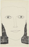 Artist: b'Burns, Peter.' | Title: b'Portrait.' | Date: c.1950s | Technique: b'photocopy, printed in black ink' | Copyright: b'\xc2\xa9 Peter Burns'