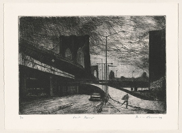 Artist: b'AMOR, Rick' | Title: b'Exit ramp.' | Date: 1997 | Technique: b'etching, printed in black ink, from one plate'
