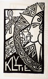 Artist: b'Waller, Christian.' | Title: b'Bookplate: Klytie' | Date: c.1932 | Technique: b'linocut, printed in black ink, from one block'