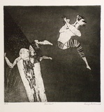 Artist: BALDESSIN, George | Title: Acrobat. | Date: 1964 | Technique: etching and aquatint, printed in black ink, from one plate