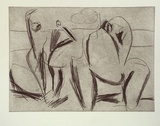 Artist: b'Furlonger, Joe.' | Title: b'Bathers' | Date: 1989 | Technique: b'etching, printed in black ink, from one plate'