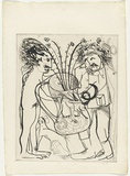 Artist: BOYD, Arthur | Title: Potter with ram's horns. | Date: (1968-69) | Technique: etching, printed in black ink, from one plate | Copyright: Reproduced with permission of Bundanon Trust