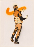 Artist: Dodd, James. | Title: Not titled  [spray I]. | Date: 2003 | Technique: stencil, printed in colour, from three stencils