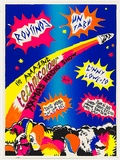 Artist: Radok, Stephanie. | Title: The amazing technicolour XXMAS radio show 2XX | Date: 1982 | Technique: screenprint, printed in colour, from four stencils | Copyright: © Stephanie Radok