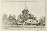 Artist: b'SIDMAN, William' | Title: b'(Observatory building)' | Date: 1890s | Technique: b'etching, printed in black ink, from one copper plate'