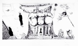 Artist: b'COLEING, Tony' | Title: b'The first Queensland beer belly championships 1984.' | Date: 1984 | Technique: b'etching and aquatint'