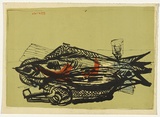 Artist: SELLBACH, Udo | Title: (Fish) | Date: 1950s | Technique: lithograph, printed in colour, from five stones [or plates]