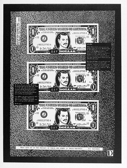 Artist: b'McDiarmid, David.' | Title: b'(What gays do in the privacy of their own homes is their business ... Big business)' | Date: (1979) | Technique: b'offset-lithograph, printed in black ink'