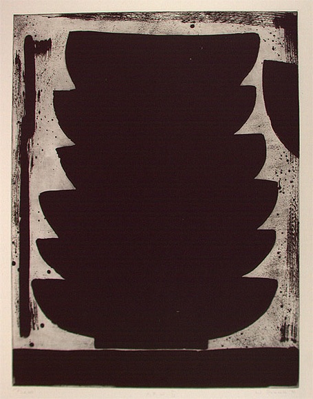 Artist: b'Placek, Wes.' | Title: b'Plates' | Date: 1993 | Technique: b'etching, printed in black ink, from one stone' | Copyright: b'\xc2\xa9 Wes Placek c/- Wesart, Melbourne'